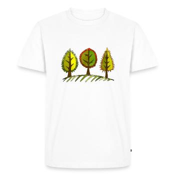 Arbre - T-shirt Premium bio Homme - blanc - Devant - Nico (187cm)