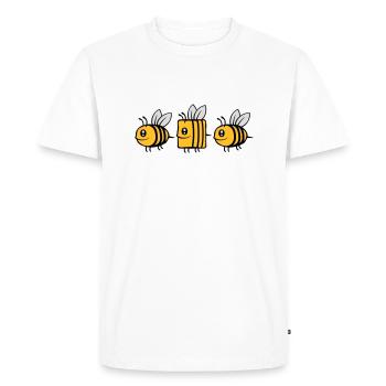 bee different comic bee - Men's Premium Organic T-Shirt - white - Front - Nico (187cm)