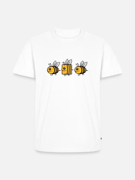 bee different comic bee - Men's Premium Organic T-Shirt - white