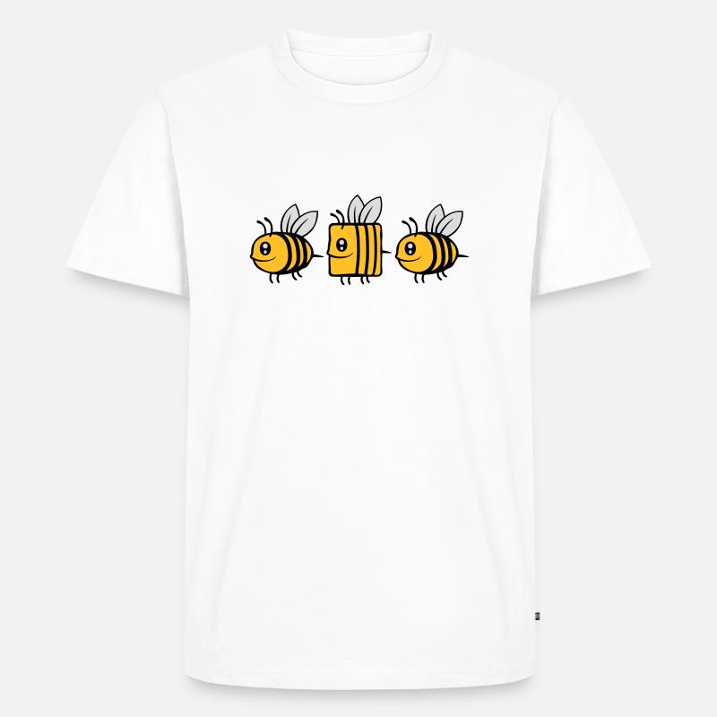 bee different comic bee - Men's Premium Organic T-Shirt - white