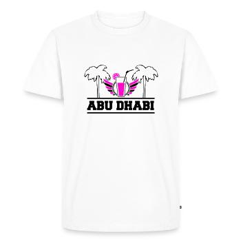 Abu Dhabi - Men's Premium Organic T-Shirt - white - Front - Nico (187cm)