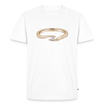 Bague - T-shirt Premium bio Homme - blanc - Devant - Nico (187cm)