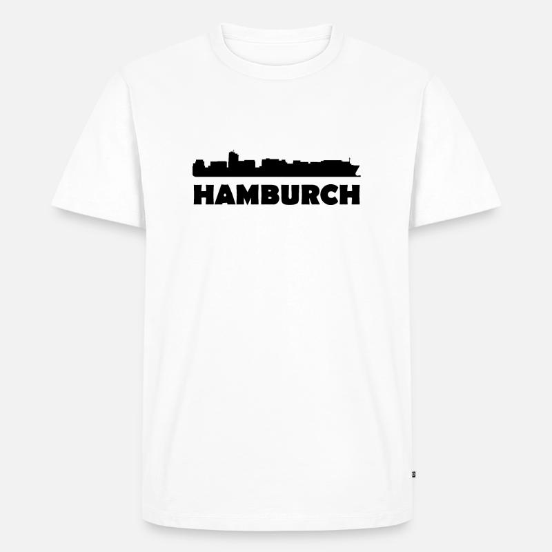 Hamburch auf Einheimisch - Männer Premium Bio T-Shirt - Weiß