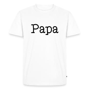 GRANDPA. FATHER'S DAY. HAPPY FATHER'S DAY. I LOVE YOU. - Men's Premium Organic T-Shirt - white - Front - Nico (187cm)