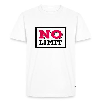 NoLimit (Limite de no-limite - T-shirt Premium bio Homme - blanc - Devant - Nico (187cm)