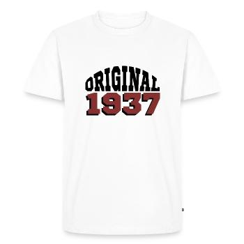 Original 1937 - Men's Premium Organic T-Shirt - white - Front - Nico (187cm)