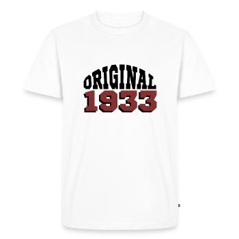 Original 1933 - T-shirt Premium bio Homme - blanc - Devant - Nico (187cm)