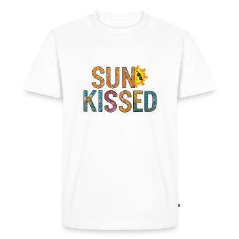 Ensoleillé - T-shirt Premium bio Homme - blanc - Devant - Nico (187cm)
