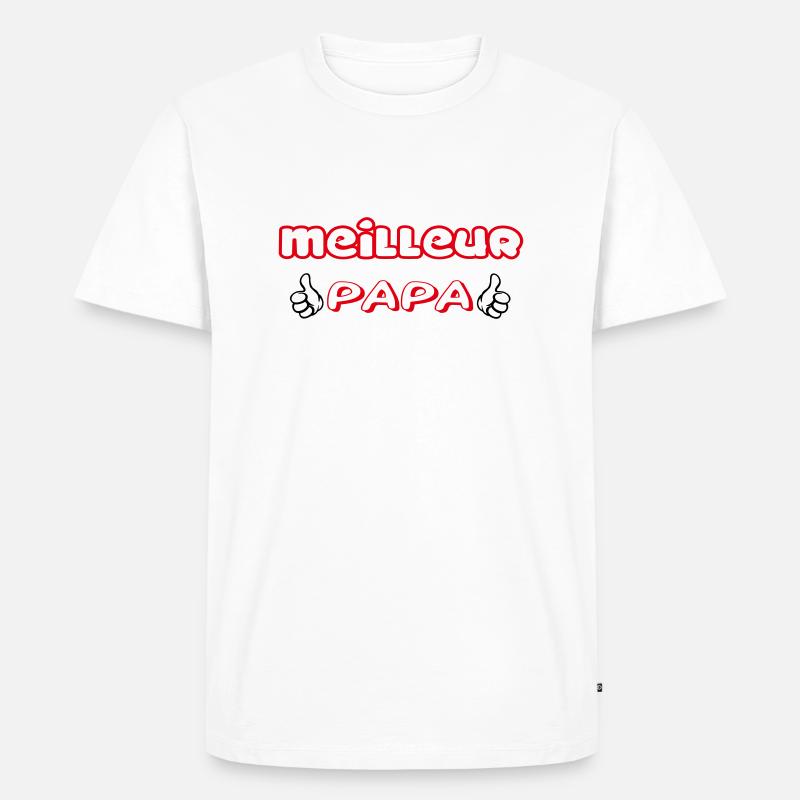 BESTER VATER - Männer Premium Bio T-Shirt - Weiß
