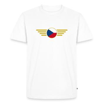J’aime la République tchèque, T-shirt design de style élégance - T-shirt Premium bio Homme - blanc - Devant - Nico (187cm)