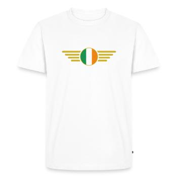 I Love Ireland Elegance Style Design T-Shirt - T-shirt Premium bio Homme - blanc - Devant - Nico (187cm)