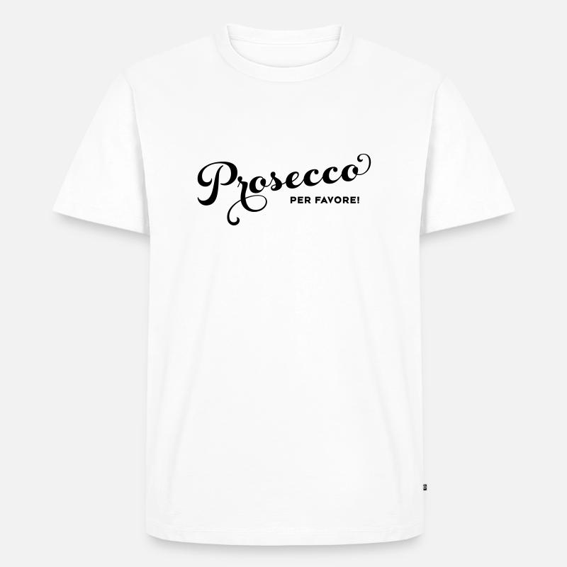 Prosecco per favore! - Männer Premium Bio T-Shirt - Weiß