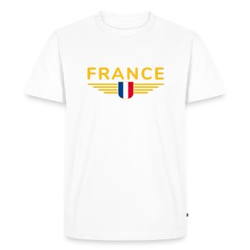 I Love France Elegance Style Design Outfits - Men's Premium Organic T-Shirt - white - Front - Nico (187cm)