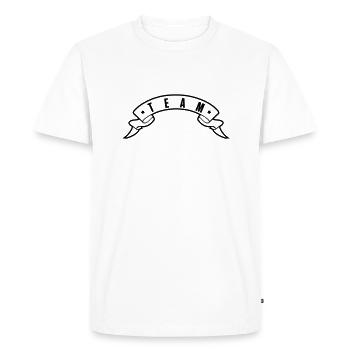 Équipe - T-shirt Premium bio Homme - blanc - Devant - Nico (187cm)