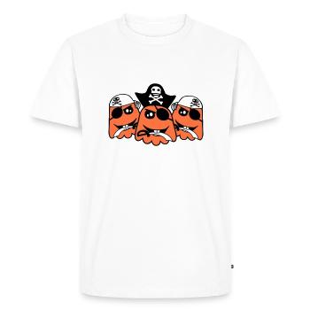 3 Pirate Fantômes Fantômes Drôle Mal Halloween - T-shirt Premium bio Homme - blanc - Devant - Nico (187cm)