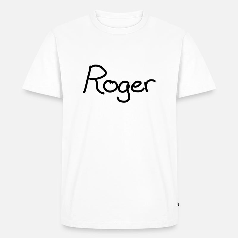 Roger - Männer Premium Bio T-Shirt - Weiß
