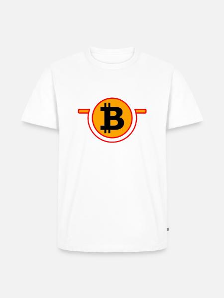 bitcoin B - Männer Premium Bio T-Shirt - Weiß