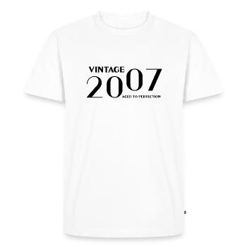 Vintage 2007 aged to perfection - Men's Premium Organic T-Shirt - white - Front - Nico (187cm)