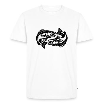 Brochet - T-shirt Premium bio Homme - blanc - Devant - Nico (187cm)