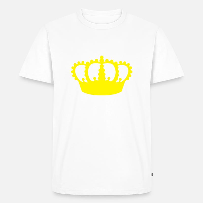 Krone - Männer Premium Bio T-Shirt - Weiß