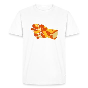 FIG SIGN / FEIGENHAND - CAMO / CAMOUFLAGE - T-shirt Premium bio Homme - blanc - Devant - Nico (187cm)