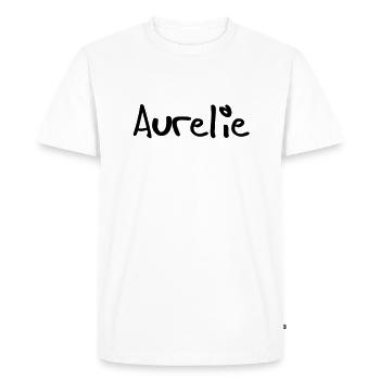 aurélie - T-shirt Premium bio Homme - blanc - Devant - Nico (187cm)