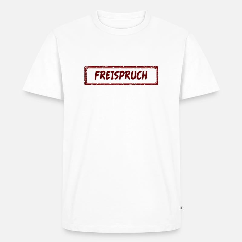 Freispruch Unschuldig Nicht Schuldig Geschenk - Männer Premium Bio T-Shirt - Weiß