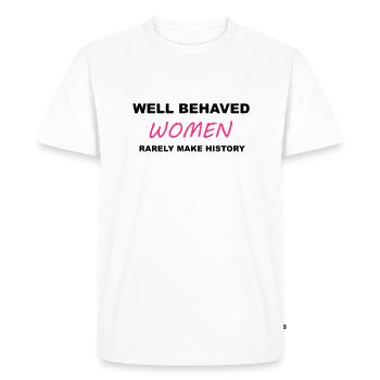 Women - Men's Premium Organic T-Shirt - white - Front - Nico (187cm)