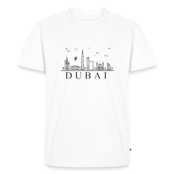 Emirat de Dubaï Skyline City Landmark - T-shirt Premium bio Homme - blanc - Devant - Nico (187cm)
