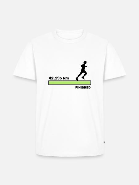42.195 km finished - Men's Premium Organic T-Shirt - white