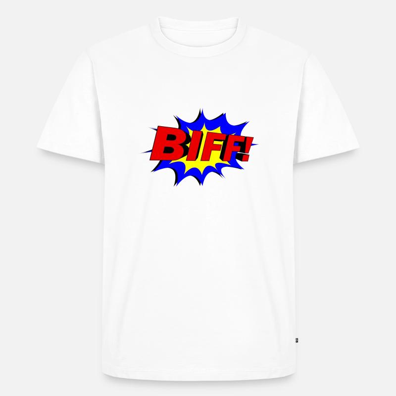 BIFF Slogan! - Männer Premium Bio T-Shirt - Weiß