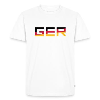 GER Team Germany Germany Colors Black Red Go - Men's Premium Organic T-Shirt - white - Front - Nico (187cm)