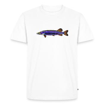Pike neon - Men's Premium Organic T-Shirt - white - Front - Nico (187cm)