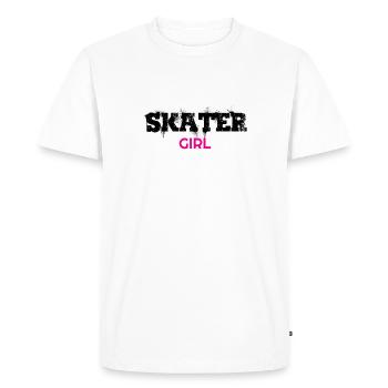 patineur, patineuse fille, t-shirts patineur, sweat à capuche patineur - T-shirt Premium bio Homme - blanc - Devant - Nico (187cm)