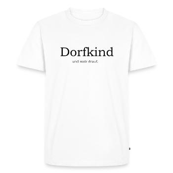 Dorfkind - Männer Premium Bio T-Shirt - Weiß - Vorne - Nico (187cm)