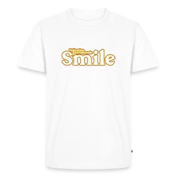 fédération internationale du smile - T-shirt Premium bio Homme - blanc - Devant - Nico (187cm)