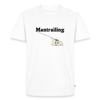 Mantrailing1 2 - T-shirt Premium bio Homme - blanc - Devant - Nico (187cm)