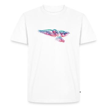 Oiseau - T-shirt Premium bio Homme - blanc - Devant - Nico (187cm)