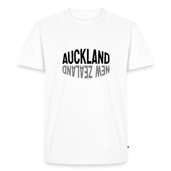Auckland - Nouvelle-Zélande - Nouvelle-Zélande - Maori - Aotearoa - T-shirt Premium bio Homme - blanc - Devant - Nico (187cm)