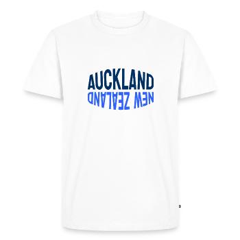 Auckland - Nouvelle-Zélande - Nouvelle-Zélande - Maori - Aotearoa - T-shirt Premium bio Homme - blanc - Devant - Nico (187cm)