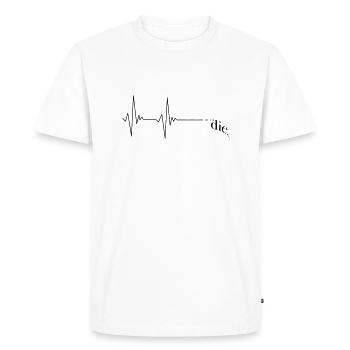 L’ECG en direct - T-shirt Premium bio Homme - blanc - Devant - Nico (187cm)
