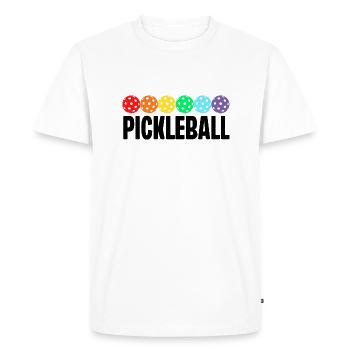 Pickleball - T-shirt Premium bio Homme - blanc - Devant - Nico (187cm)