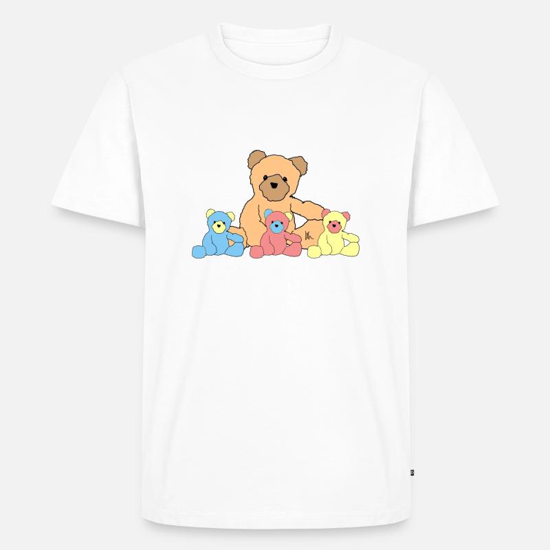 Teddybär teddy - Männer Premium Bio T-Shirt - Weiß