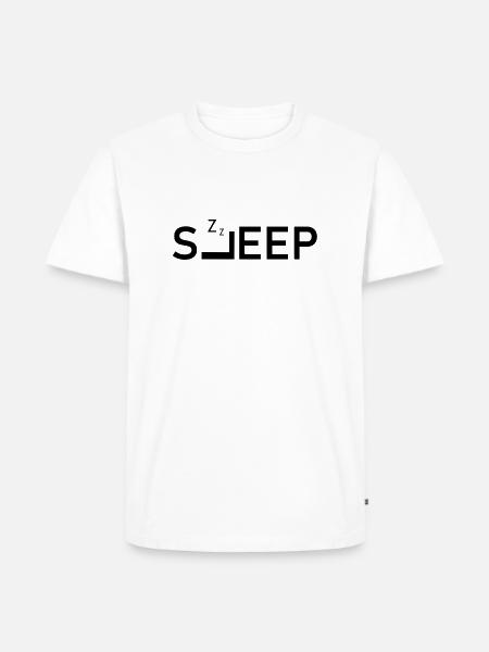 Sleep Logo - Männer Premium Bio T-Shirt - Weiß