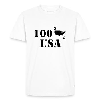 United States - Men's Premium Organic T-Shirt - white - Front - Nico (187cm)