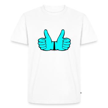 Like Hands - Men's Premium Organic T-Shirt - white - Front - Nico (187cm)