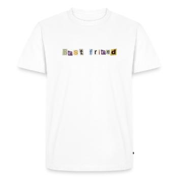 MEILLEUR AMI deux - T-shirt Premium bio Homme - blanc - Devant - Nico (187cm)