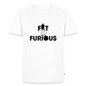 Grosse bombe et la bombe furieuse - T-shirt Premium bio Homme - blanc - Devant - Nico (187cm)