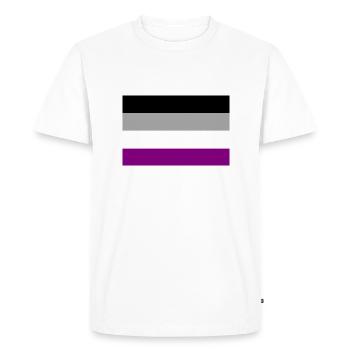 Drapeau de la fierté communautaire asexuée - T-shirt Premium bio Homme - blanc - Devant - Nico (187cm)