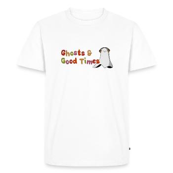 Fantômes et bons moments - T-shirt Premium bio Homme - blanc - Devant - Nico (187cm)